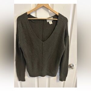 Anthropologie Ruby Moon Sweater Women’s Small Olive Green Knit Oversized Top